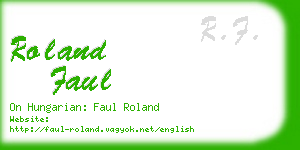 roland faul business card